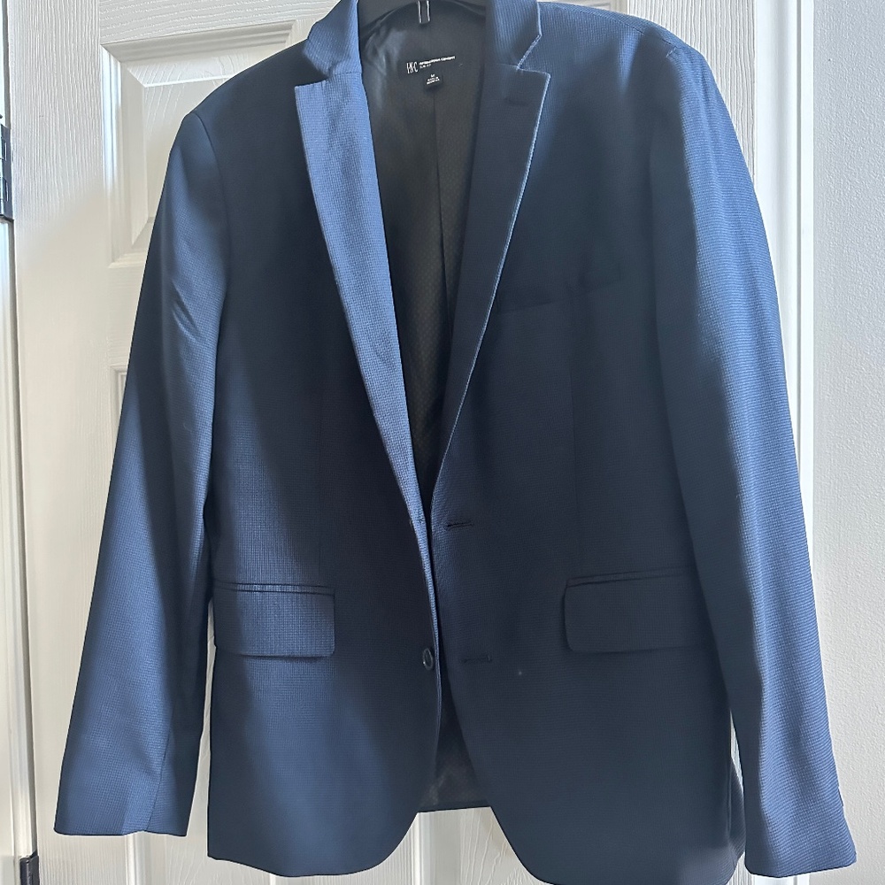 Worn once! INC Slim Fit Blue Twill 2 Button Blazer Sz M